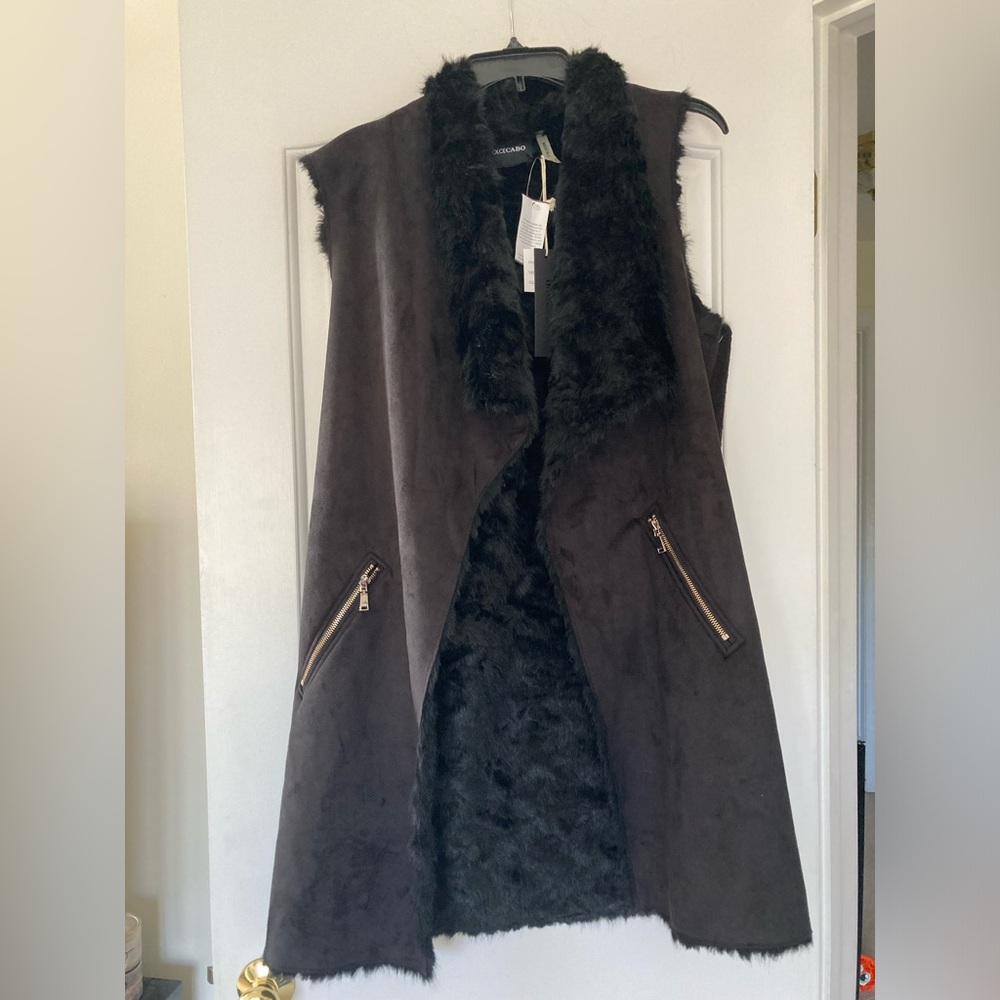 Long black vest